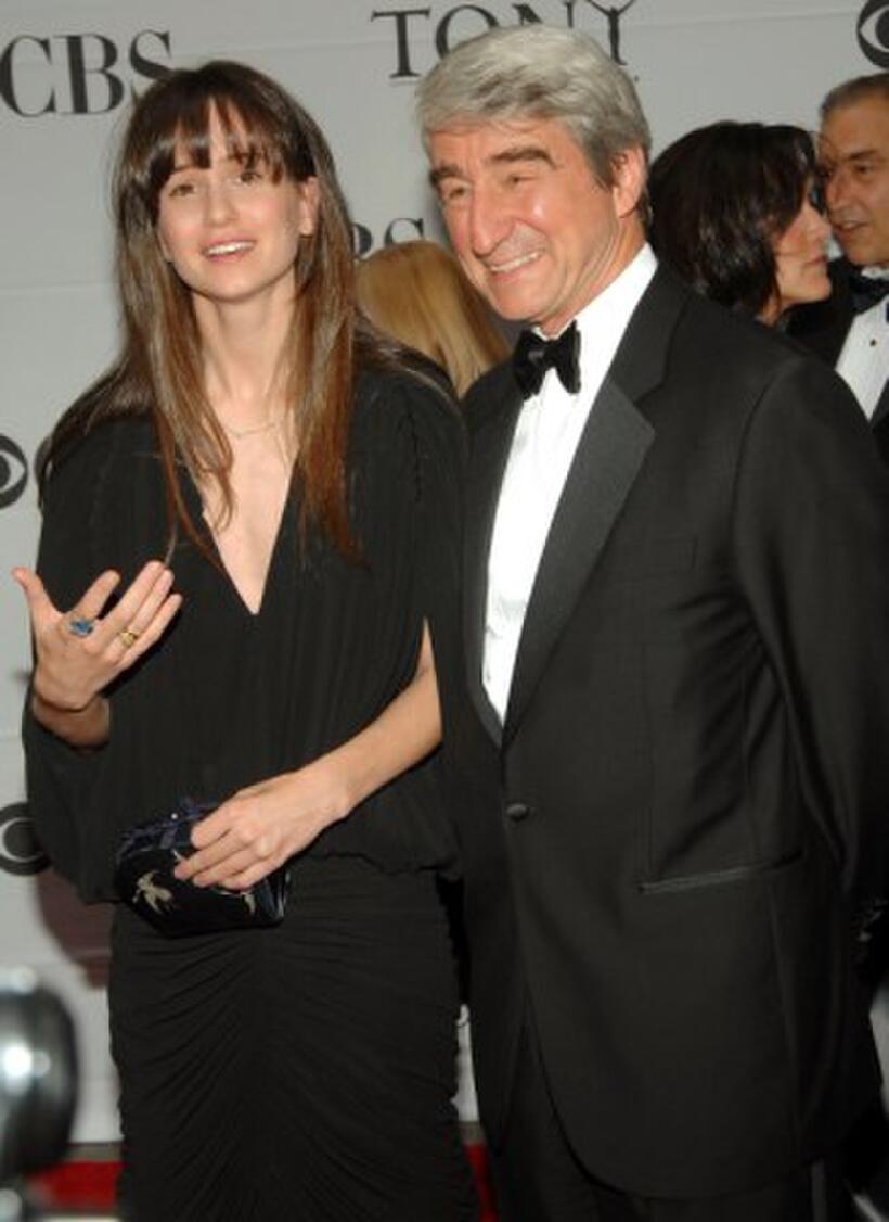 Katherine Waterston and her father Sam Waterson at the 61st Annual Tony Awards.