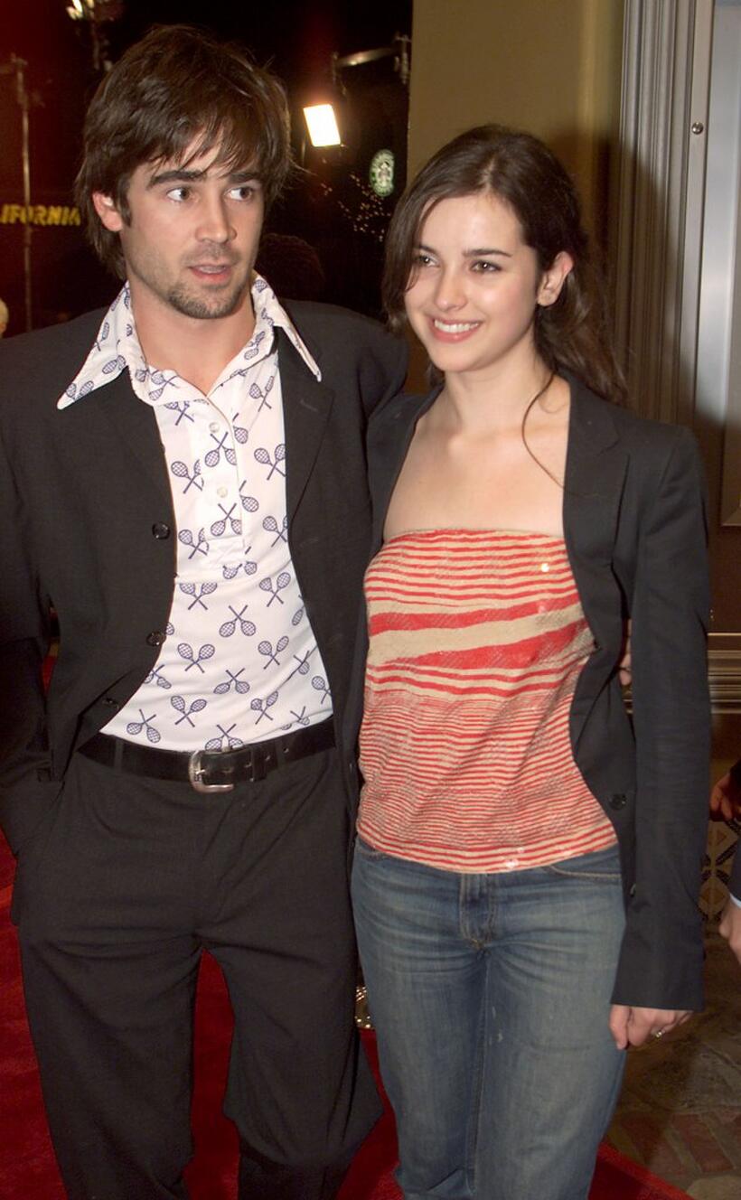 Colin Farrell and Amelia Warner at the premiere of "Castaway."