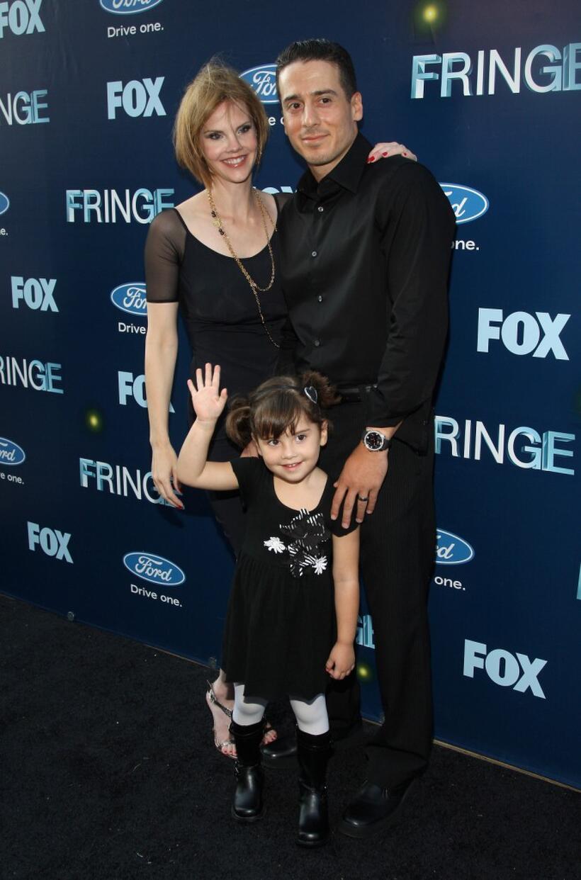 Kiersten Warren and Kirk Acevedo at the premiere party of FOX's "Fringe."