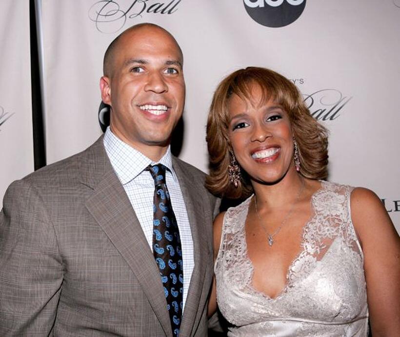 Cory Booker and Gayle King at the screening of "Oprah Winfrey's Legends Ball."