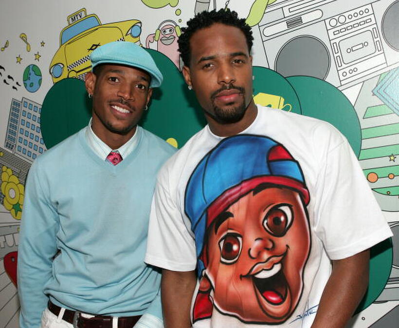 Marlon Wayans and Shawn Wayans at the MTV's Total Request Live.