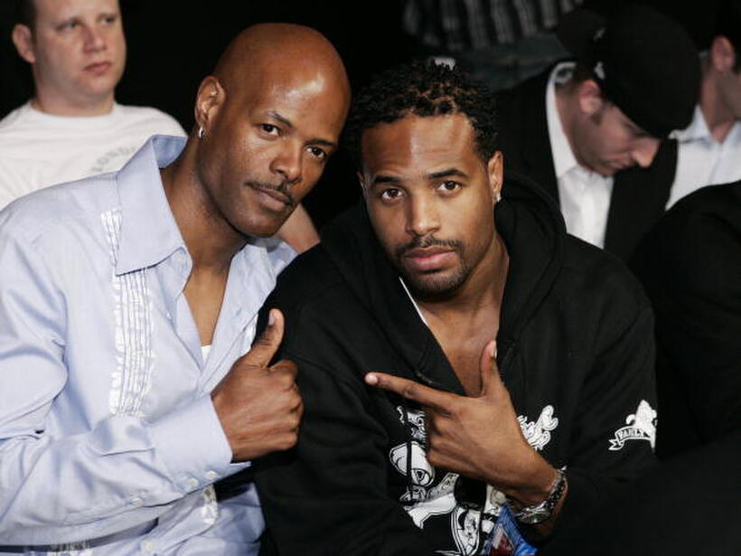 Damon Wayons and Shawn Wayans at the Ultimate Fighting Championship 60: Hughes vs. Gracie.