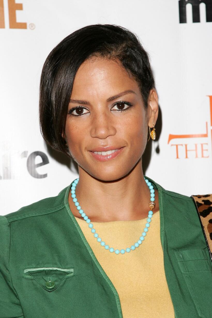 Veronica Webb at the New York premiere of "The Tudors."