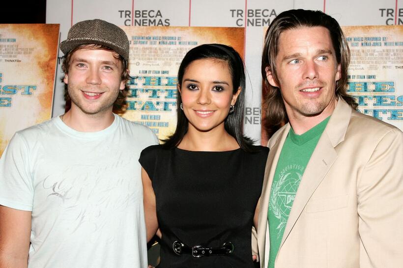 Mark Webber, Catalina Sandino Moreno and Ethan Hawke at the screening of "The Hottest State."