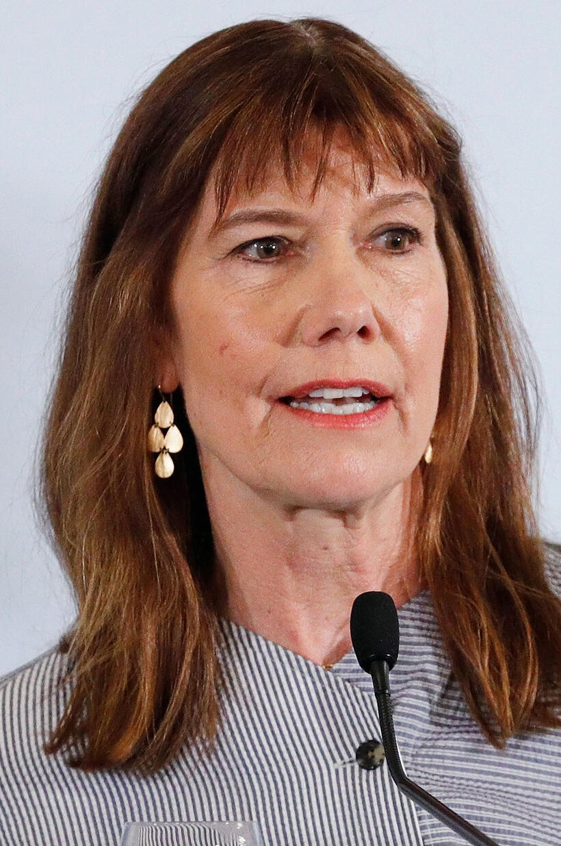 Diane Weyermann at the "An Inconvenient Sequel: Truth to Power" press conference during the 70th annual Cannes Film Festival.