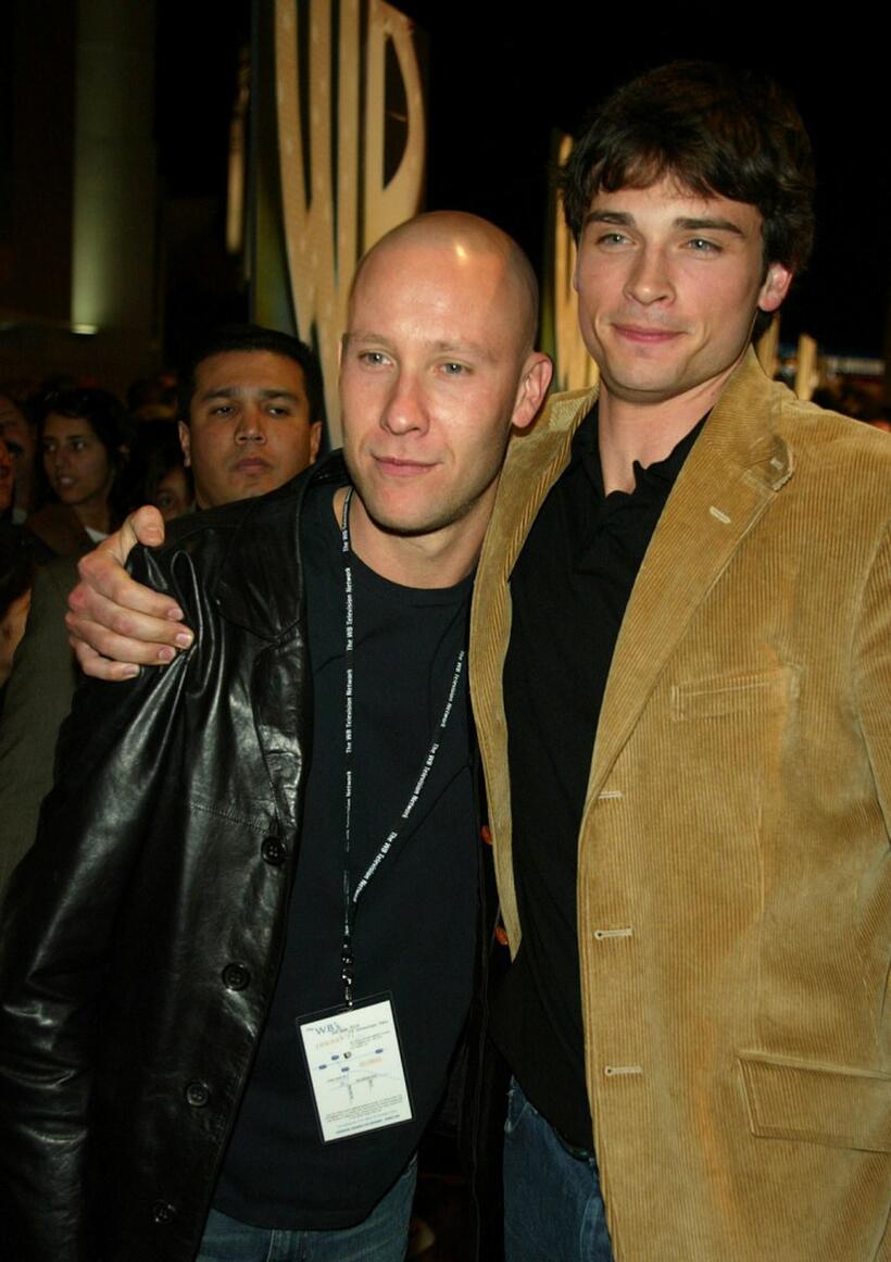 Michael Rosenbaum and Tom Welling at the WB 2003 Winter TCA Tour Party.