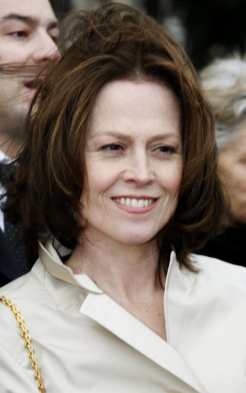 Sigourney Weaver at the Paris Fashion Week.