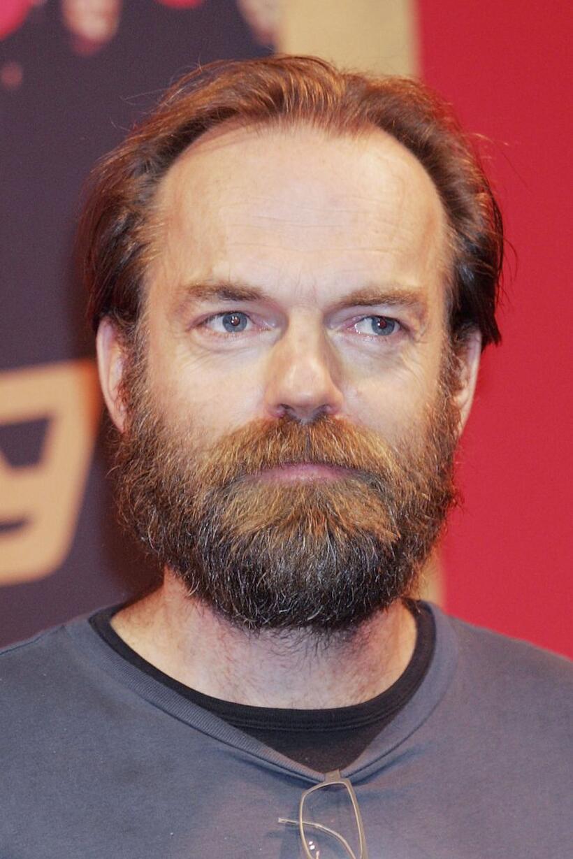 Hugo Weaving at the press conference to promote "V for Vendetta."