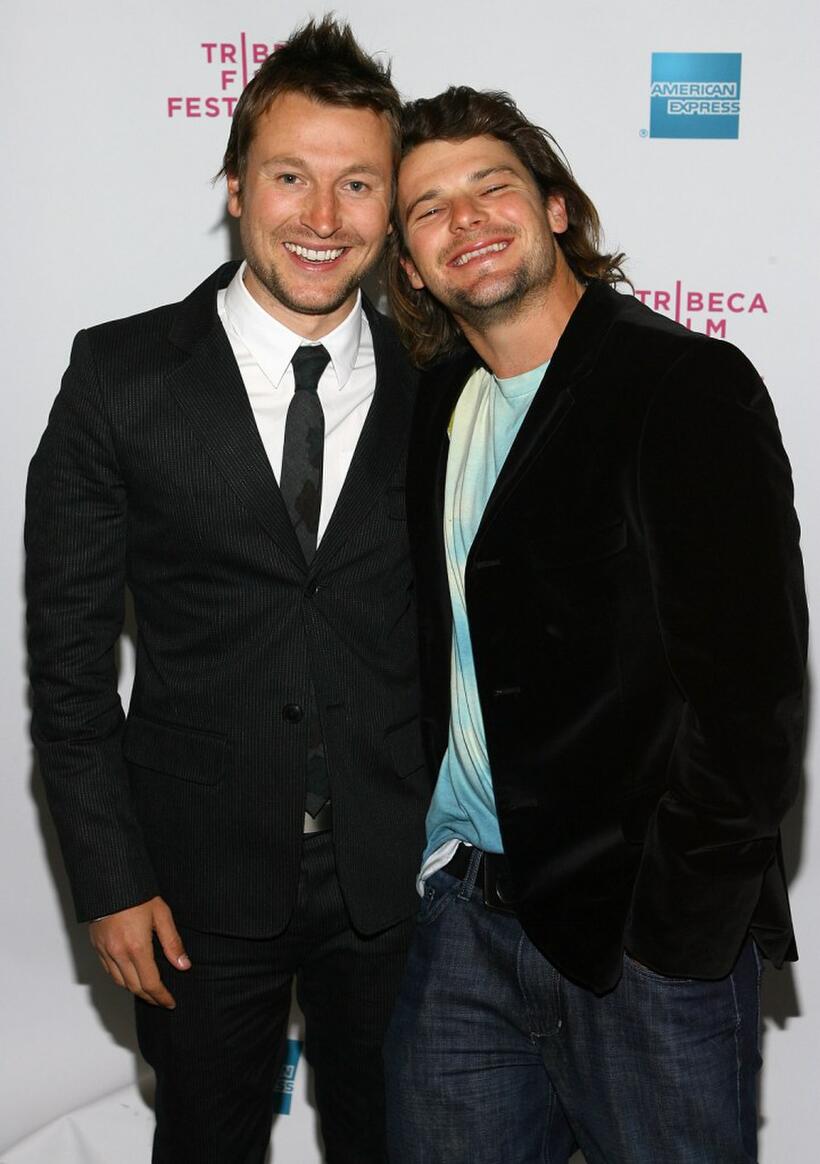 Leigh Whannell and Nathan Phillips at the premiere of "Dying Breed" during the 2008 Tribeca Film Festival.