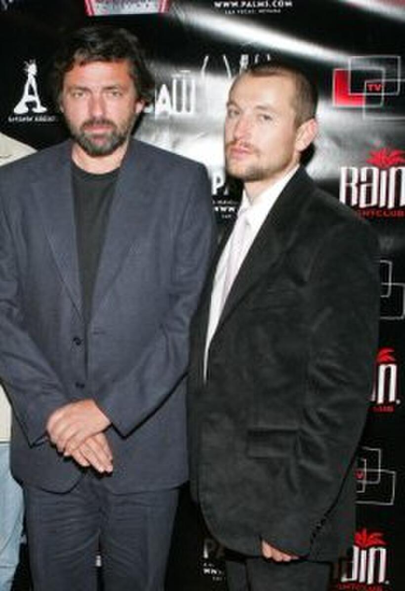 Angus Macfadyen and Leigh Whannell at the soundtrack release party of "Saw III."