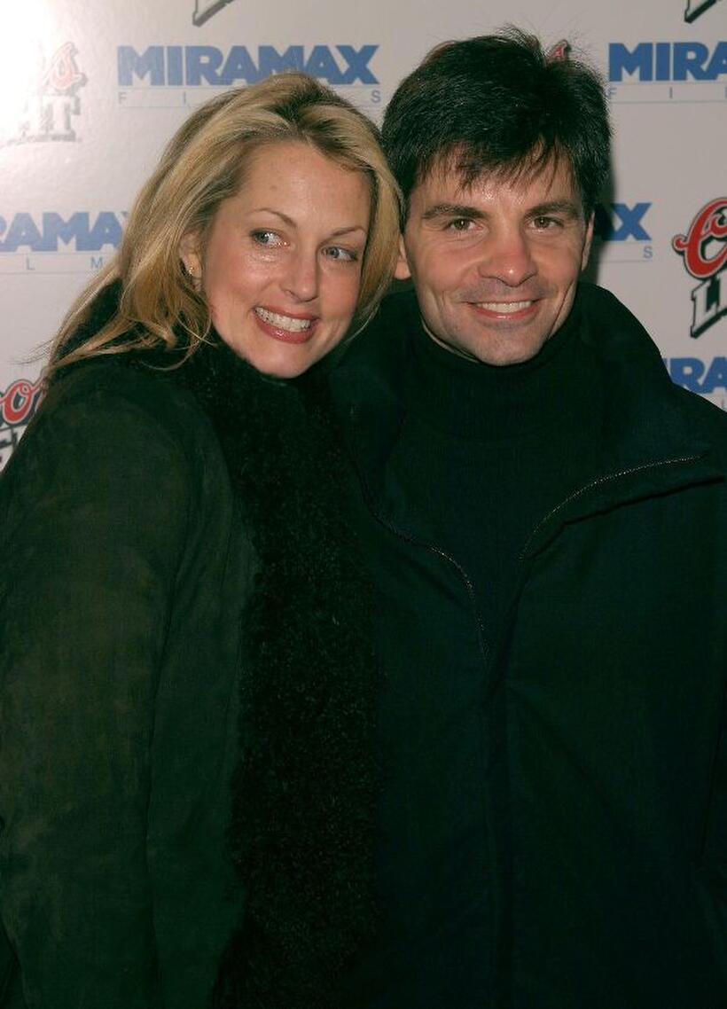 Alexandra Wentworth and George Stephanopoulos at the premiere of "Cold Mountain."