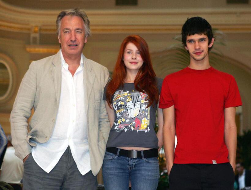 Alan Rickman, Rachel Hurd-Wood and Ben Whishaw at the photocall of "Perfume - The Story of a Murderer."