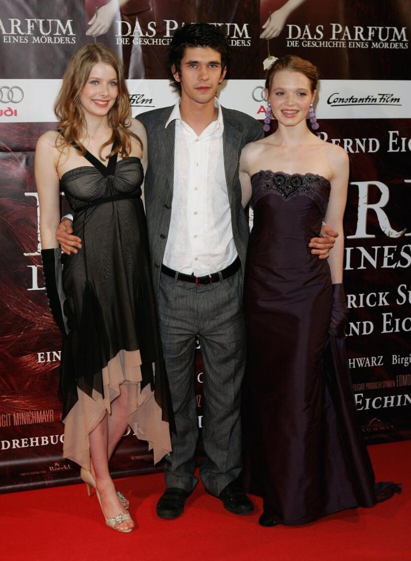 Rachel Hurd-Wood, Ben Whishaw and Karoline Herfurth at the world premiere of "Das Parfum."
