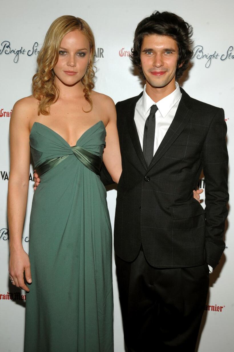 Abbie Cornish and Ben Whishaw at the New York premiere of "Bright Star."