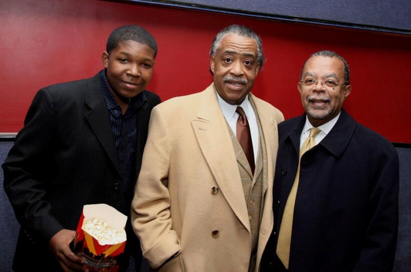 Denzel Whitaker, Rev. Al Sharpton and Professor Skip Gates at the screening of "The Great Debaters."