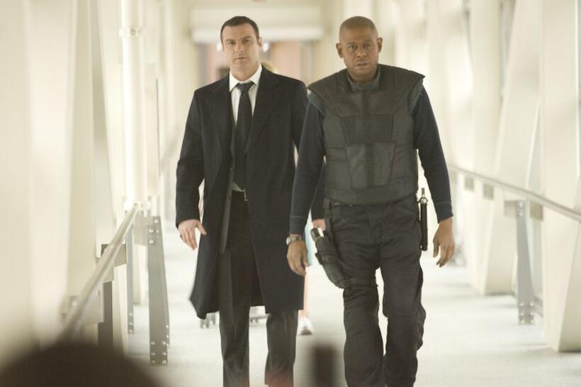 Liev Schreiber and Forest Whitaker in "Repo Men."