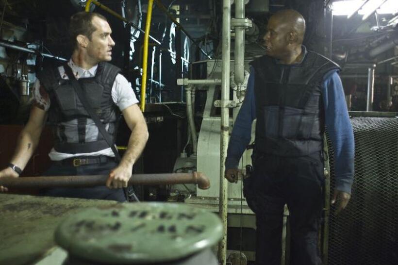 Jude Law as Remy and Forest Whitaker as Jake in "Repo Men."
