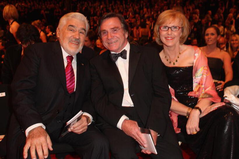 Mario Adorf and Elmar Wepper and Anita Schlierf at the German Film Award 2008.