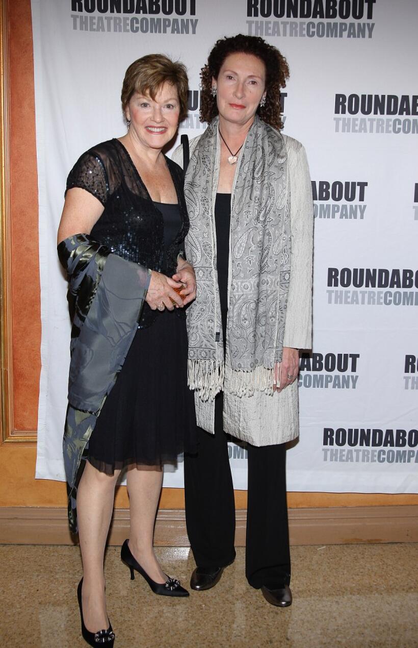 Helen Carey and Brenda Wehle at the opening night of "Pygmalion."