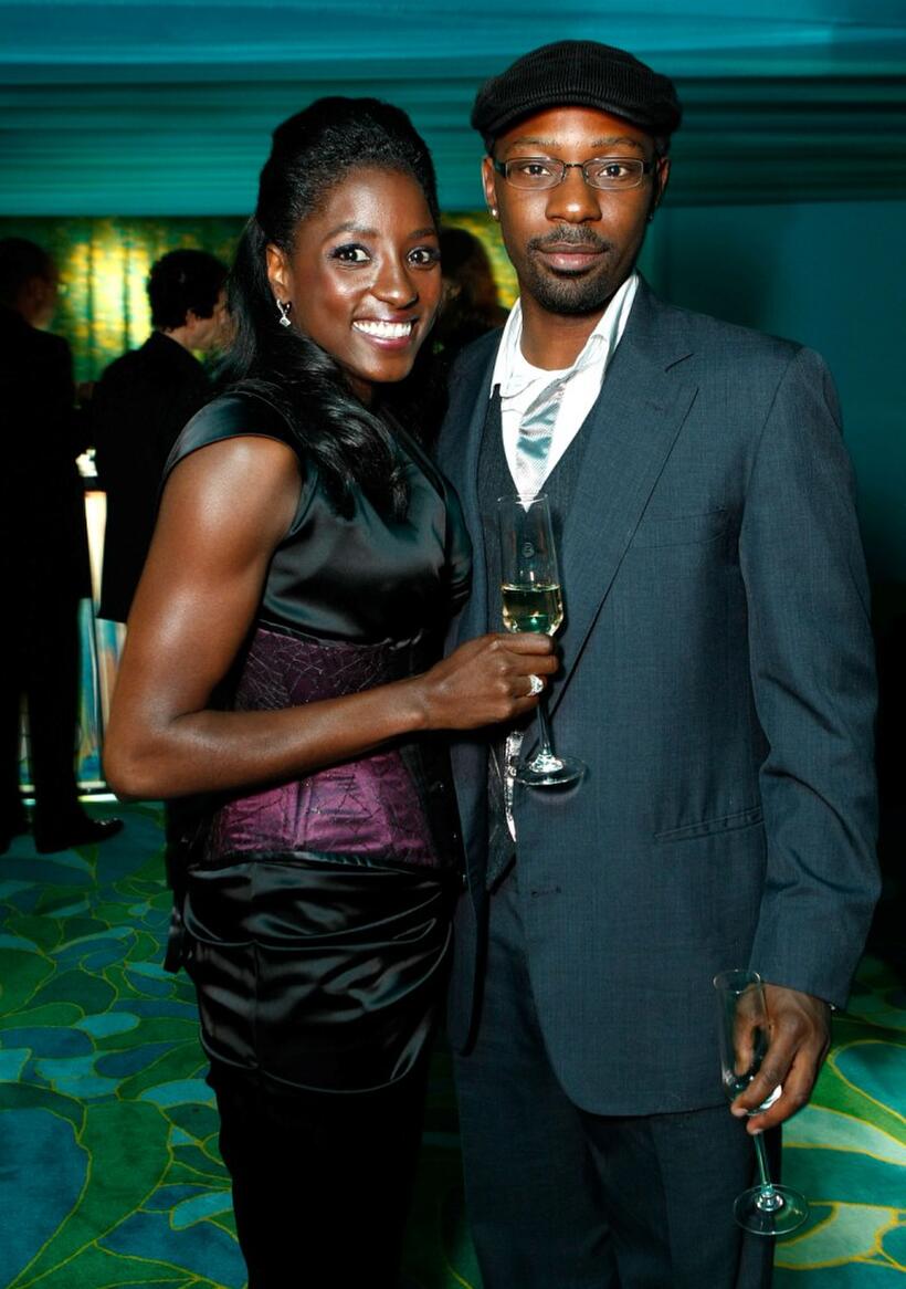 Rutina Wesley and Nelsan Ellis at the HBO Emmy Party.