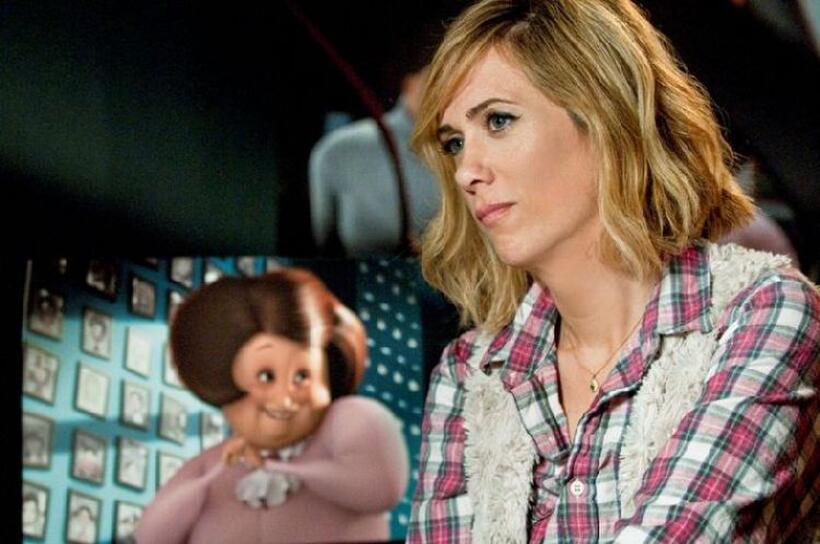 Kristen Wiig on the set of "Despicable Me."