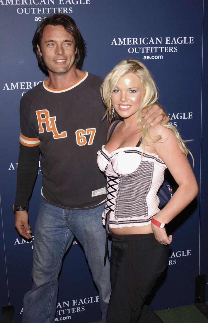 James Wilder and Colleen Sheridon at the AE Jeans Will Rock You Campaign.