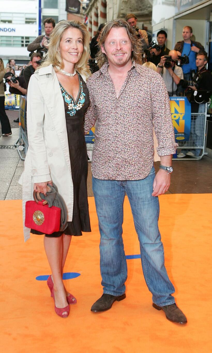 Charley Boorman and Guest at the world premiere of "Run Fat Boy Run."