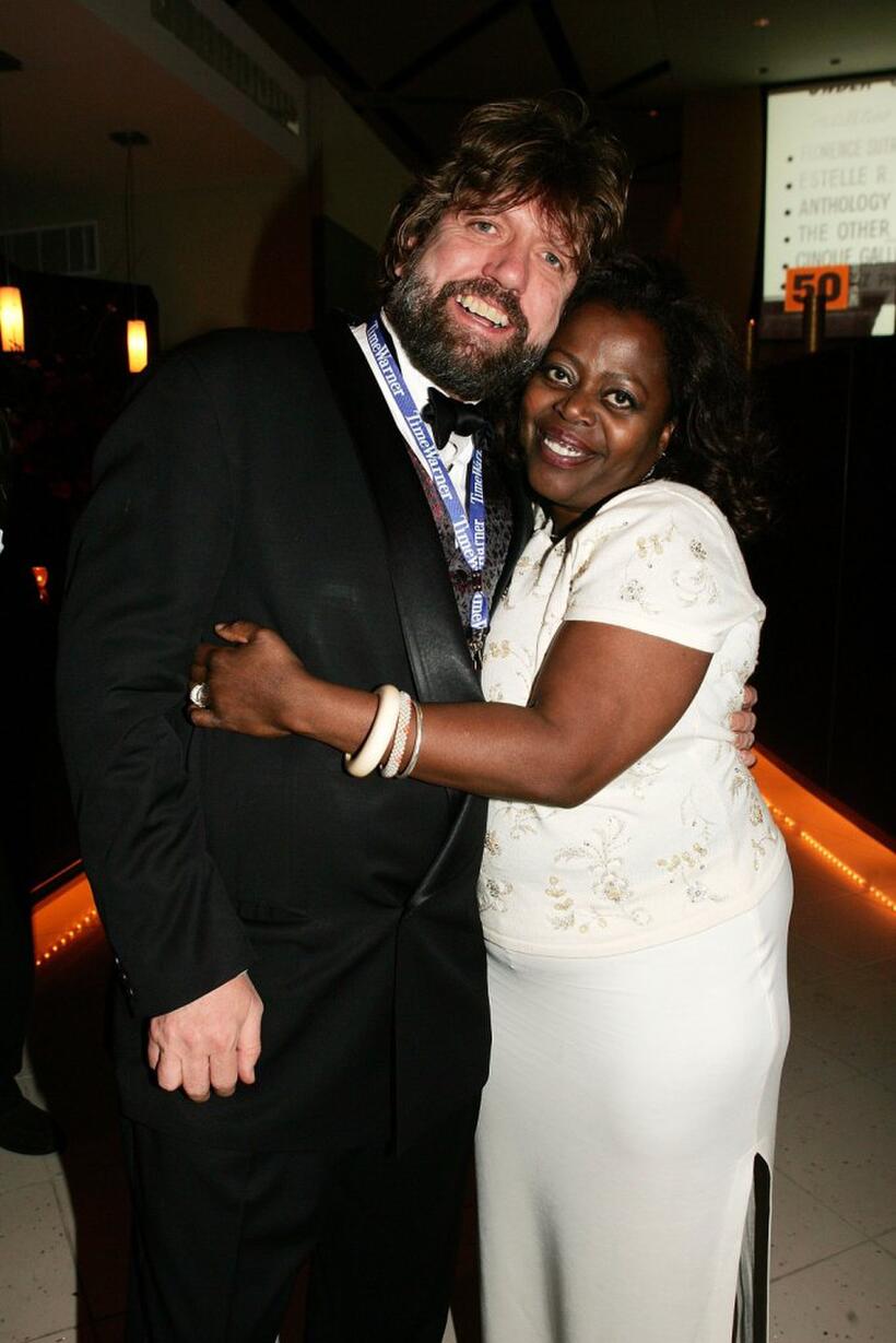 Oskar Eustis and Lillias White at the after party of "The Public Sings: A 50th Anniversary Celebration."