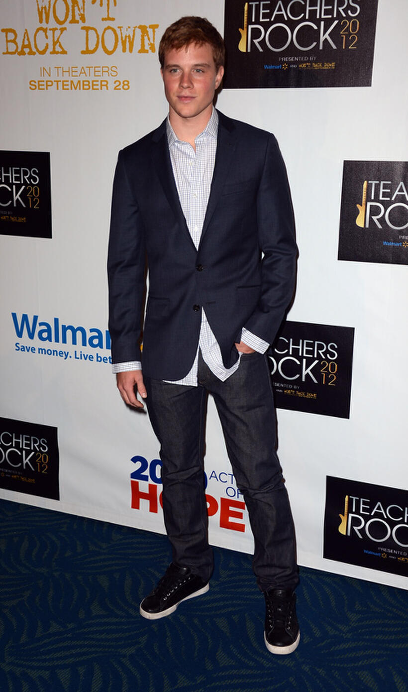 Johnny Weston at the CBS' Teacher's Rock Special Live Concert Press Room in California.