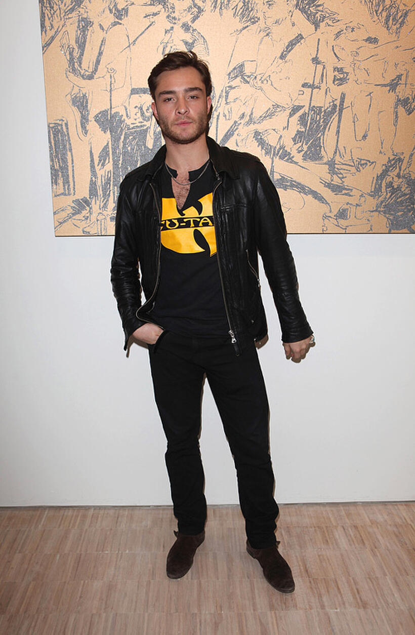 Ed Westwick at the Todd DiCiurcio "Gold" Exhibition in London.