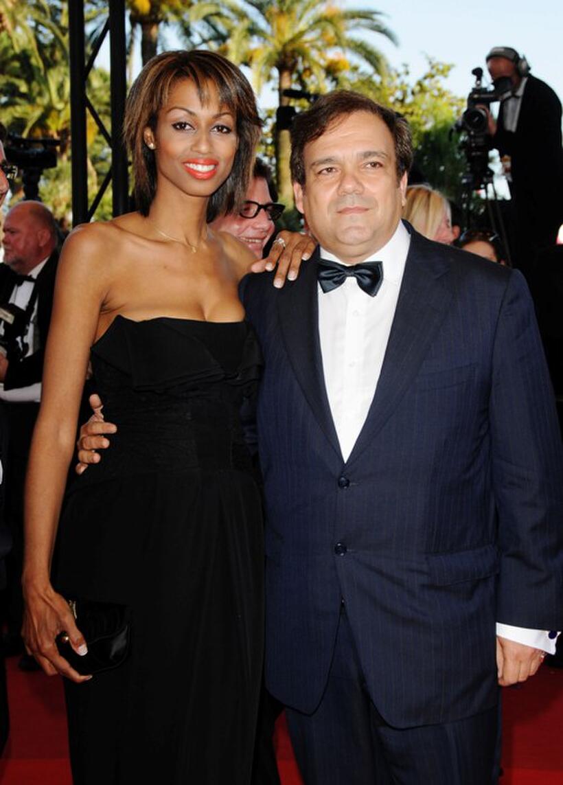 Didier Bourdon and Guest at the premiere of "A Prophet" during the 62nd International Cannes Film Festival.