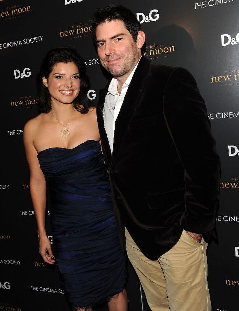 Mercedes Martinez and Chris Weitz at the screening of "The Twilight Saga: New Moon."