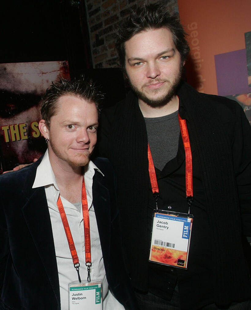 Justin Welborn and director Jacob Gentry at the Airborne Lounge during the 2007 Sundance Film Festival in Utah.