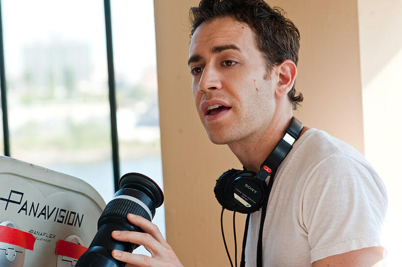 Director Jason Winer on the set of "Arthur."