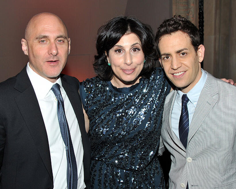 President of Warner Bros. Pictures Group Jeff Robinov, President of worldwide marketing for Warner Bros. Pictures Group Sue Kroll and Jason Winer at the after party of the New York premiere of "Arthur."