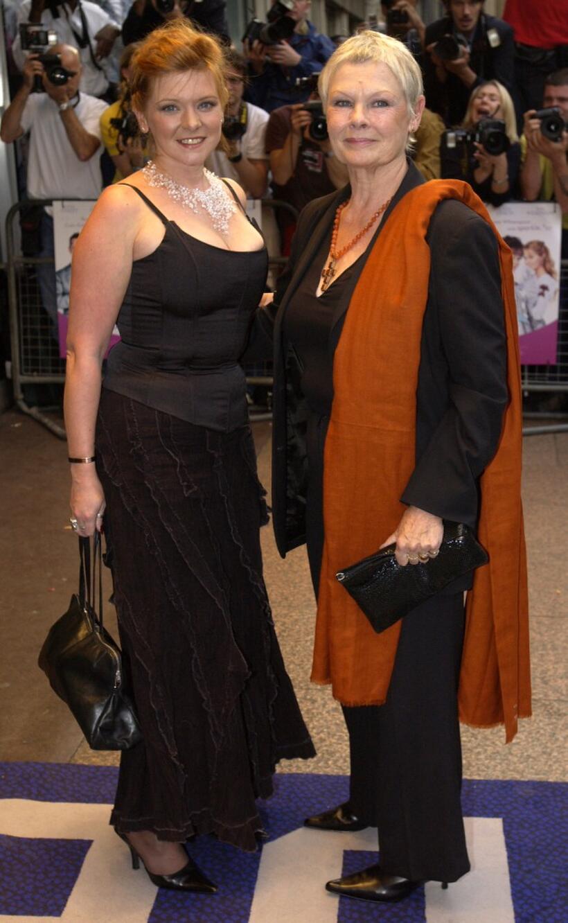 Finty Williams and Judi Dench at the London premiere of "The Importance of Being Earnest."