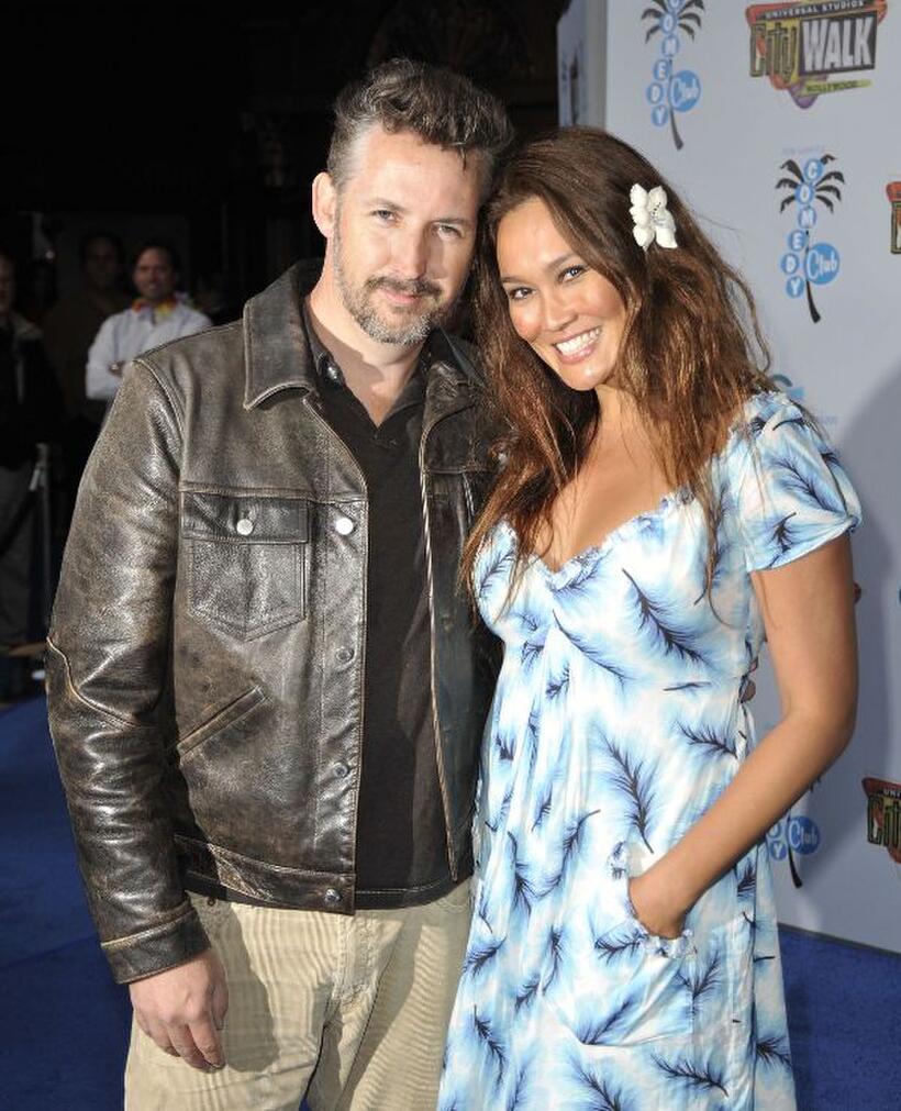 Harland Williams and Tia Carrere at the opening night of the Jon Lovitz Comedy Club benefiting the Ovarian Cancer Research Fund.