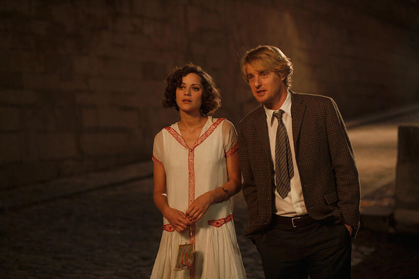 Marion Cotillard as Adriana and Owen Wilson as Gil in "Midnight in Paris."