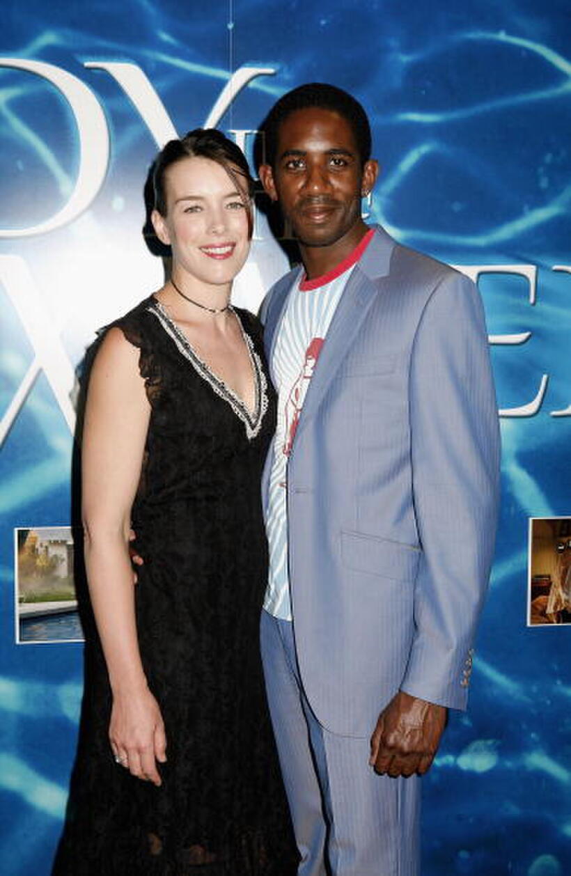 Olivia Williams and her husband Rhashan at the premiere of "Lady In the Water".