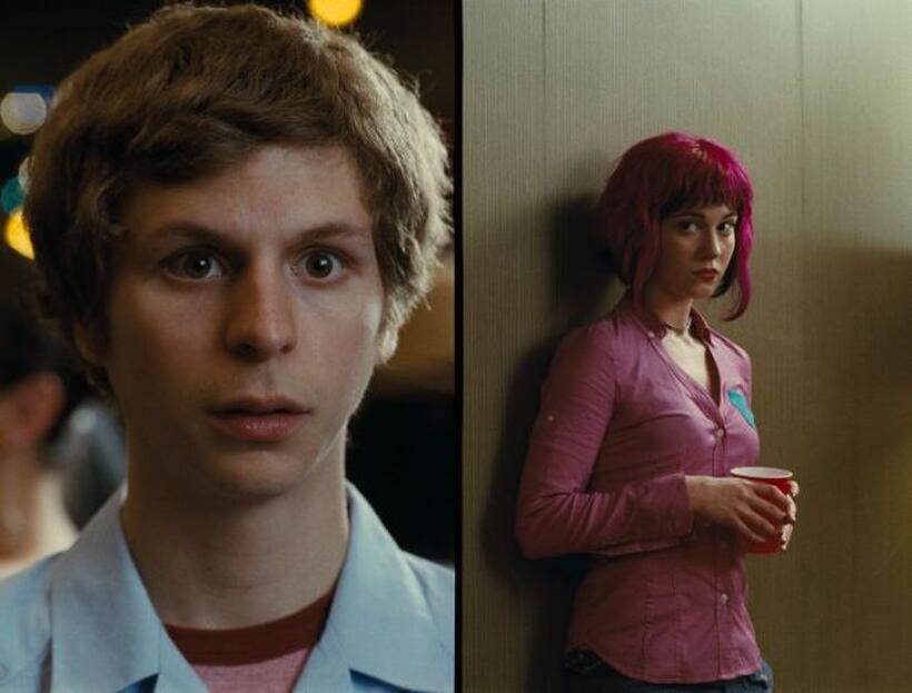 Michael Cera as Scott Pilgrim and Mary Elizabeth Winstead as Ramona Flowers in "Scott Pilgrim vs. the World."
