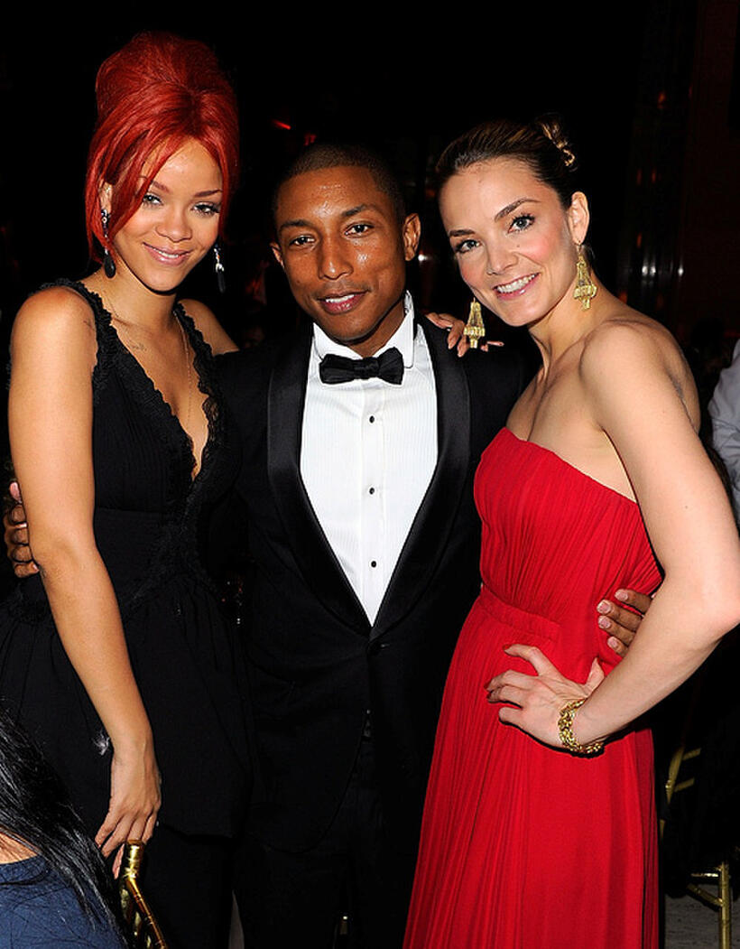 Singer Rihanna, Pharrell Williams and Katharina Harf at the DKMS' 5th Annual Gala in New York.