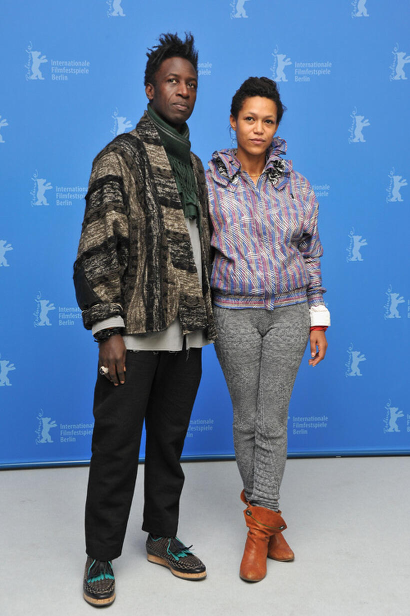 Saul Williams and Anisia Uzeyman at the photocall of "Aujourd'Hui" during the 62nd Berlinale International Film Festival.