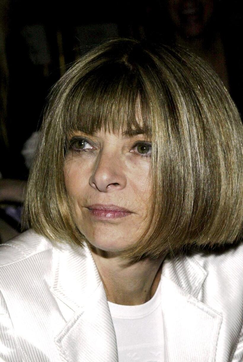 Anna Wintour at the Isaac Mizrahi Fall 2004 Fashion Show.
