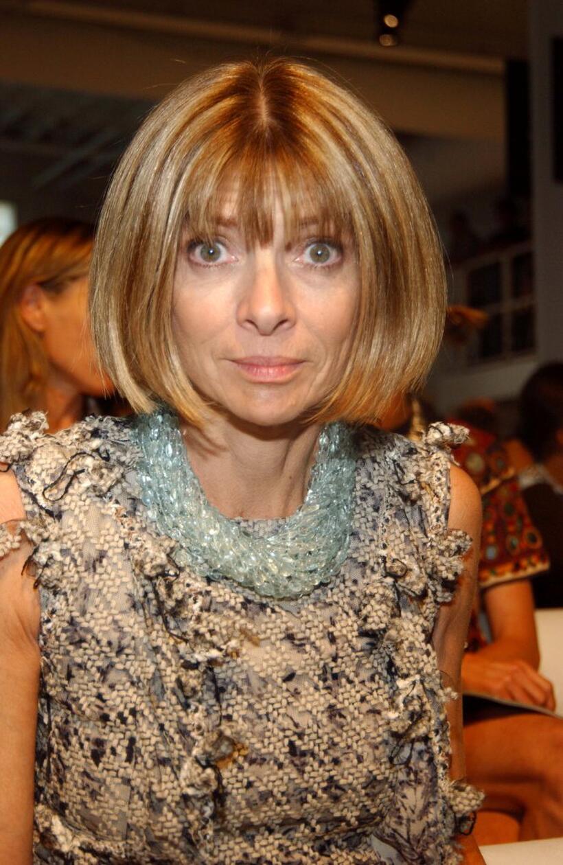 Anna Wintour at the Donna Karan show during the Olympus Fashion week Spring 2005.