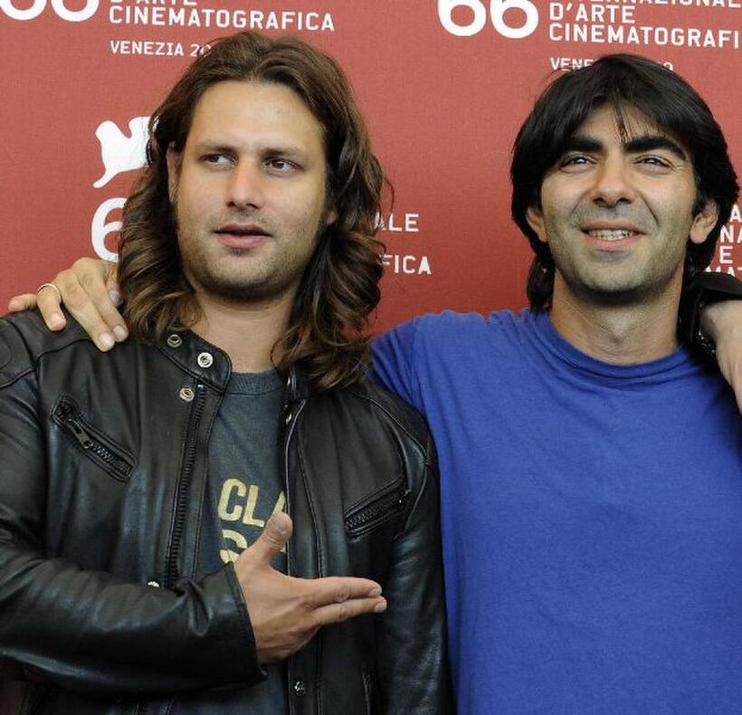 Adam Bousdoukos and Fatih Akin at the photocall of "Soul Kitchen" during the 66th Venice Film Festival.