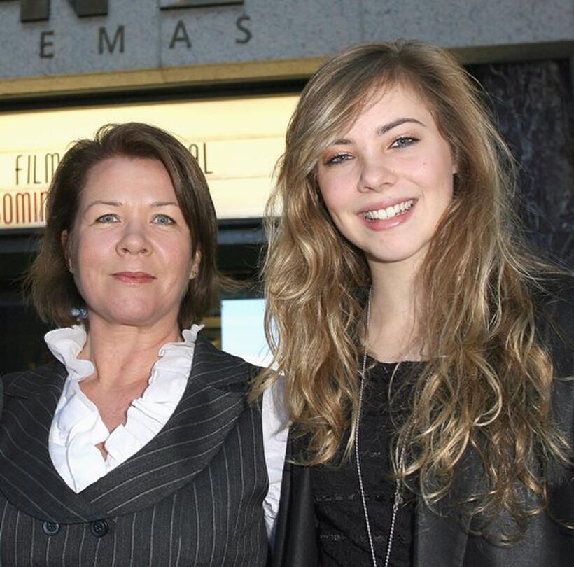 Sarah Woods and Morgan Griffin at the official launch for the Sydney Film Festival.