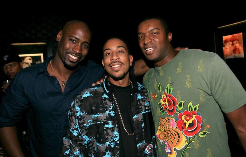 Chris "Ludacris" Bridges, D.B. Woodside and Roger Cross at the "Release Therapy" listening party.