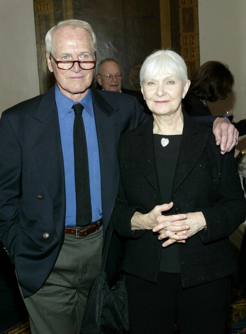 Joanne Woodward and husband Paul Newman at the National Actors Theater Benefit.