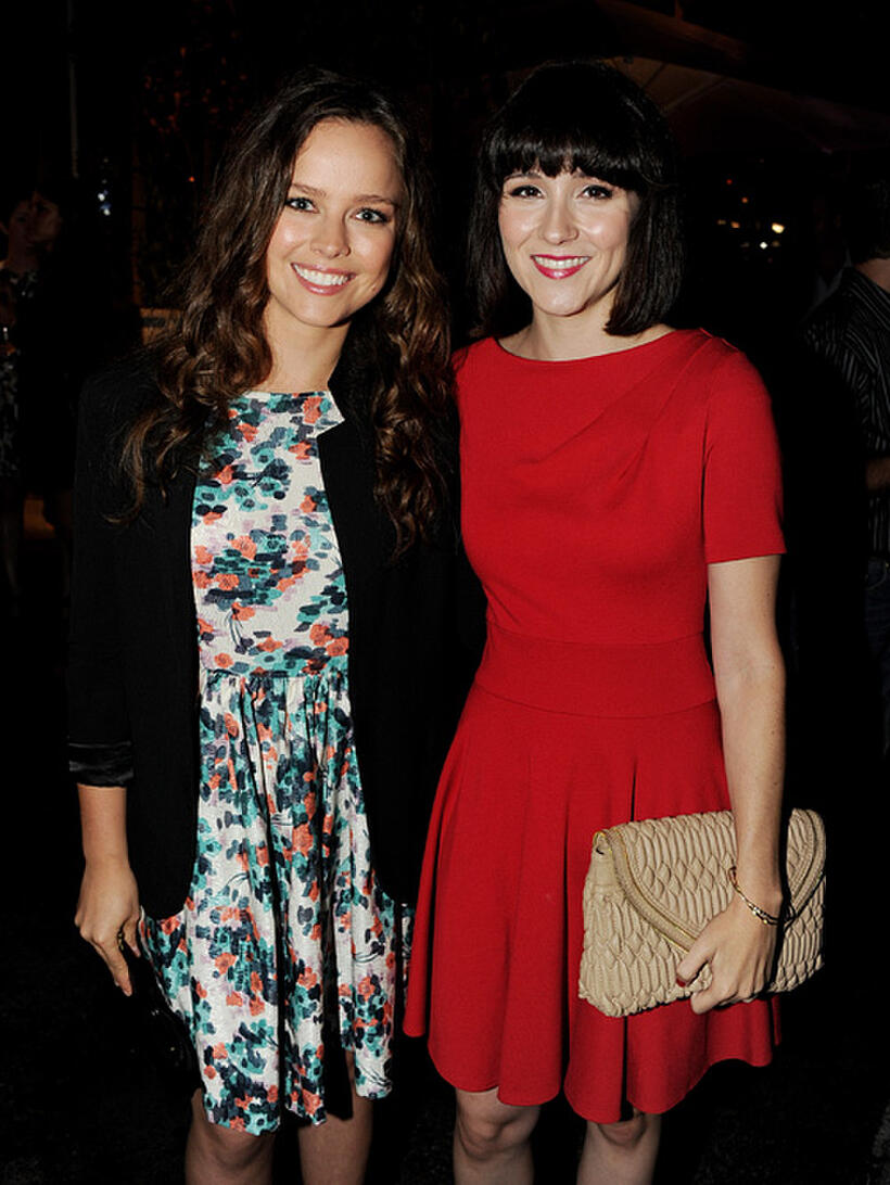 Allison Miller and Shannon Woodward at the FOX All-Star party in California.