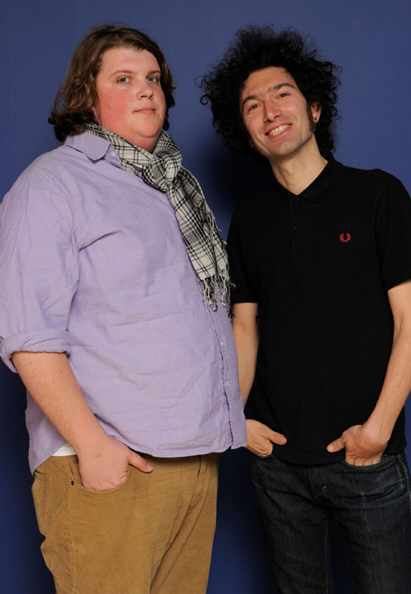 Jacob Wysocki and director Azazel Jacobs at the photocall of "Terri" during the 2011 Sundance Film Festival.